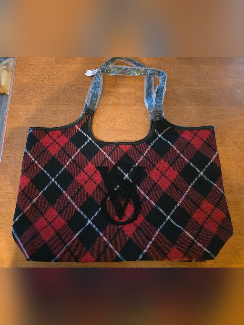 Victoria's Secret Red and Black Plaid Bag